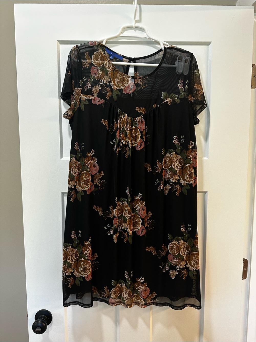 Apt. 9 Black Floral Midi Dress
